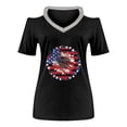 thumbnail image 4 of Fiudx Tops para Mujer Blusa de Manga Corta con Hombros Descubiertos y Estampado Informal para Mujer a La Moda, 4 of 4