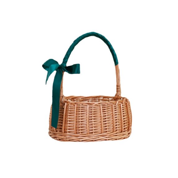 Storage Basket Woven Wicker Toy Home Pot For Flower Arrangement Willow Photographic Props Laundry Seagrass Baskets