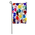 thumbnail image 1 of JSDART Main Rouge Coloré Main Peinture Abstrait Enfant Doigt Empreinte Digitale Enfant Jardin Drapeau Décoratif Drapeau Maison Bannière 12x18 Pouces, 1 of 2