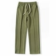 thumbnail image 5 of Inleife Stretch Pants for Men Solid Color Relaxed Fit Fashion Casual Sports Pants, 5 of 6