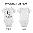 thumbnail image 3 of I Heart My Korean Daddy Korea Love Flag Baby One-Pieces (White, 3-6 Months), 3 of 5