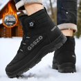 thumbnail image 6 of Men's High-Top Winter Boots with Slip-Resistant Sole, Thick Insulated & PVC Construction, All-Terrain Traction - White & Black Rugged Outdoor Hiking Boots for Urban Streetwear, All-Season Comfort, 6 of 9