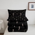 thumbnail image 5 of Manfei Rustic Western Twin Comforter Sets Kids,Western Tribal Bull Skull Bedding Set Black Brown Boho Ethnic Aztec Cow Pattern Reversible 2-Piece, 5 of 7