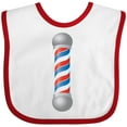 thumbnail image 3 of Inktastic Barber Barberpole Boys or Girls Baby Bib, 3 of 4