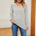 thumbnail image 3 of STETMN Square Neck Sweater for Women Loose Long Sleeve Knit Tops Casual Stylish Thermal Shirts, 3 of 7