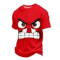 thumbnail image 5 of Dolkfu Pull-On Oversized Tshirts&nbsp;for Men Artistic Red Crew Neck Short Sleeve Tops Printed Modern Refined T-Shirts Red,Xxxxl, 5 of 5