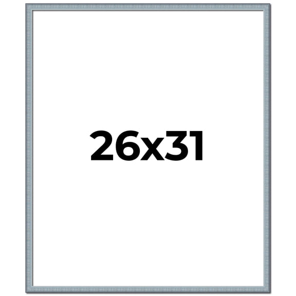 26x31 Frame Rustic Sky Blue Solid Wood Picture Frame | 0.75 Inch Moulding Width |Includes UV