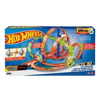 Hot Wheels Track Set with 5 Crash Zones, Motorized Booster, for Kids 5 Years & up