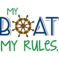 thumbnail image 3 of CafePress - My Boat Rules Pajamas - Women's Short Sleeve Print T-Shirt and Pants Light Cotton Pajama Set, 3 of 7