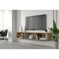 thumbnail image 3 of Kybele LLC Rigaa 71" Wall Mounted Floating Entertainment Media Console - 80 inches Oak Natural, 3 of 5