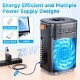 thumbnail image 6 of 4-IN-1 Small Air Cooler, 2Ice Packs, 16.5ft Remote, 1200ML Tank, 7H Smart Timer, 3Speed & 2Cool Mist Up to 100Sq.ft Personal Air Cooler, 7Color Light Portable AC Unit for Bedrooms, 6 of 9