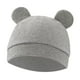 thumbnail image 5 of Gorros infantiles con orejas de oso, gorro para bebé recién nacido, gorro suave para 0-6 meses Gris, 5 of 9