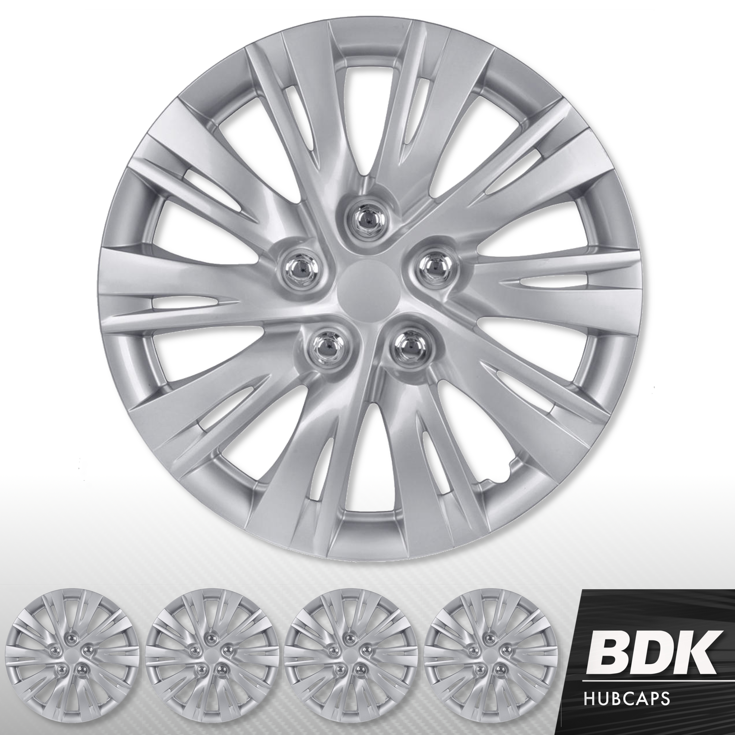 Upgrade Your Ride: 4 Pack Premium Graphite Grey Hubcaps - 16 Inch Wheel Trims With Sleek Granite Design