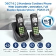 thumbnail image 2 of Teléfono inalámbrico VTech VG131-21 DECT 6.0 de 2 auriculares con Bluetooth, 2 of 9