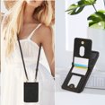 thumbnail image 4 of for Samsung Galaxy Z Flip 3 Wallet Case with Shoulder Lanyard Strap, Crossbody Phone Case with Card Holder Slots for Women Girls, Luxury PU Leather Flip Stand Purse Cover Shockproof Case, Black, 4 of 9