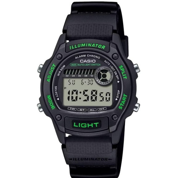 Casio Black Classic Sport Watch with Resin Strap W220H-1A3V