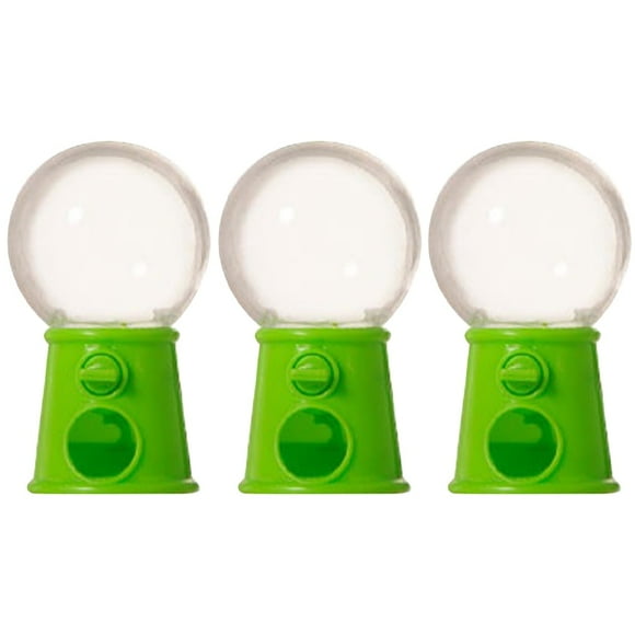 Mini Gumball Machine Toys 3pcs Candy Dispensers Green