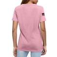 thumbnail image 3 of CIENVNSTG Women's 2026 Patriotic Short Sleeve Shirts Casual Crew Neck T-Shirt 250th Anniversary USA Shirt Star Flag Print 1776-2026 Birthday Celebration T-Shirt Smooth Comfortable Pink 3XL, 3 of 3