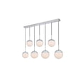 thumbnail image 3 of Living District Eclipse 7 Lights Chrome Pendant With Frosted White Glass, 3 of 6
