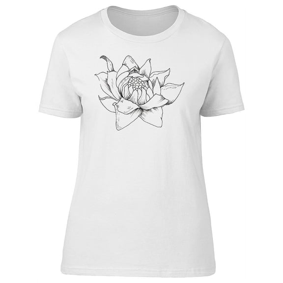 A Sketch Of A Big Flower Tee Women's -Image by Shutterstock
