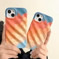 thumbnail image 2 of Water Ripple Shape Sunset Oil Painting Gradient Color Soft  for iPhone Case (Orange,iPhone 15), 2 of 6