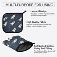 thumbnail image 3 of Yayeee Oven Mitts and Pot Holder Set of 2 Heat Resistant Kitchen Gloves Baking Hot Pad, Rocket Pattern, 3 of 5