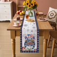 thumbnail image 2 of Independence Day Truck Table Runner 72 Inches, Blue Star Firework 4th of July Wood Bed Runner Dresser Scarves Tabletop for Indoor Outdoor Parties/Ceremony/Banquet, 16" x 72", 2 of 9