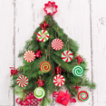 thumbnail image 5 of Adornos navideños colgantes Cascanueces de caramelo Pan de jengibre Adornos navideños de papel rosa Decoración del árbol de Navidad Decoración navideña, 5 of 5