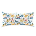 thumbnail image 3 of Dinosaur and Pineapples Pattern Pillowcase Queen Size 30''x20'' Satin Double-Sided Print Soft Wrinkle Resistant, 3 of 9