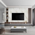 thumbnail image 2 of Dundee Deco Peel and Stick Faux Marble Wallpaper Roll, 24" x 9', White, Grey Gold Veins, 2 of 8