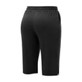 thumbnail image 3 of FRSASU Capris Pants for Women Casual Summer Spring Side Slit Loose Fit Drawstring Elastic High Waist Soft Cropped Trousers Dark Gray, 3 of 4