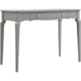 thumbnail image 3 of Weston Home Catalpa Office Writing Desk with Drawer, Grey, 3 of 6