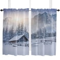 thumbnail image 5 of Winter Snow Mountain Morning Scenery House Window Curtains for Living Room the Bedroom Home Interior Kids Room Decor Drapes, 5 of 7