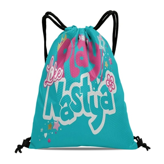 Drawstring Backpack for Like Nastya Sackpack Women Men Adults Party Favor Bags Sports for Gym Travel Swimming Hiking Camping Tote Bag 11.8 × 15.7 in