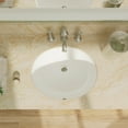 thumbnail image 3 of DeerValley DV-1U303 Oval Ceramic Undermount Bathroom Sink with Overflow Hole in White 18" L x 15" W, 3 of 15