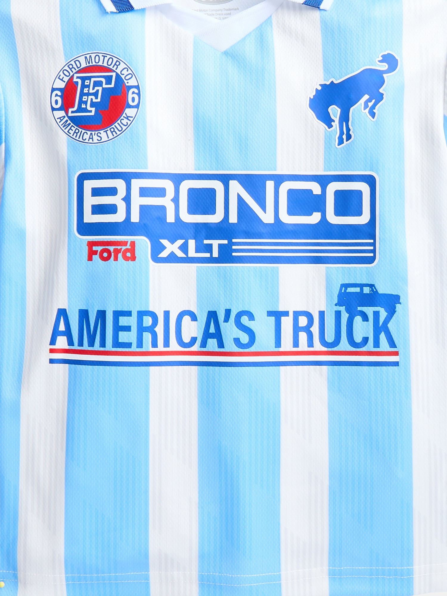 Bronco Boy's Short Sleeve Graphic Collared Jersey, Sizes 4-18
