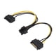 thumbnail image 3 of Cable adaptador de corriente PCI-E DUAL SATA de 15 pines macho a 8 pines hembra, 20cm, 3 of 5