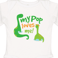 thumbnail image 4 of Inktastic My Pop Loves Me Dinosaur Boys Long Sleeve Baby Bodysuit, 4 of 5