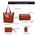 thumbnail image 2 of sweetovo Women Vintage Shoulder Bag Leather Tote Purses and Handbags Satchel Bags Top Handle Work Bags 4pcs Set, 2 of 7