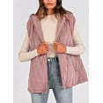 thumbnail image 4 of PRETTYGARDEN Women's 2025 Fall Spring Vest Casual Sleeveless Hooded Zip Up Jacket Trendy Winter Coat Outerwear, 4 of 10