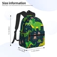 thumbnail image 2 of Fuzoiu Dinosaurs and Flowers Print School Backpack for Teens,Large Bookbag,Lightweight Laptop Bag for Travel, Work, School & Outdoor Adventures, 2 of 6