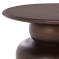 thumbnail image 4 of Safavieh Nube Modern Wood Round End Table, Dark Brown, 4 of 7