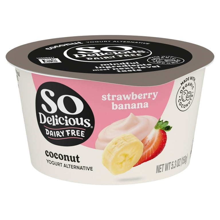 So Delicious Vegan, Dairy Free Strawberry Banana Coconut Milk Yogurt Alternative, 5.3 oz Container