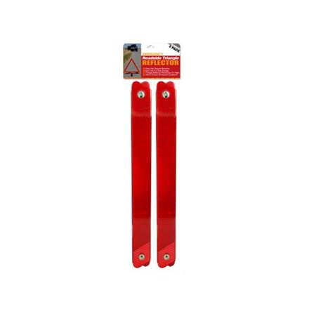 Bulk Buys OB746-12 Emergency Roadside Reflecting Triangle Set -Pack of 12