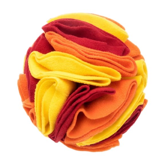 3.9 inch Pet Snuffle Ball Toy, Rainbow Colorful Scent Work Nosework Ball, Interactive Treat Dispensing Feeder for Dog Cat Enrichment Slow Feed Training