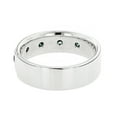 thumbnail image 2 of Rings Blue 0.3 Ctw Diamond Wedding Band Men Comfort Fit Five Stone Ring (White Gold Size 4.5), 2 of 3