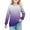 Purple, variant on CYRBOKO Sweatshirts for Girls, Crew neck Comfortable Gradient Long Sleeve Pullover Shirts Beige Size 7-8 T