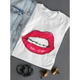 thumbnail image 3 of Cute Fashion Sexy Red Lips T-Shirt Women -Image by Shutterstock, Female x-Large, 3 of 4