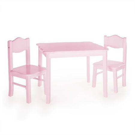 Guidecraft Classic Table And Chairs Set Pink Kids Playroom