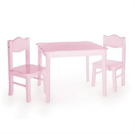 Guidecraft Classic Table And Chairs Set Pink Kids Playroom